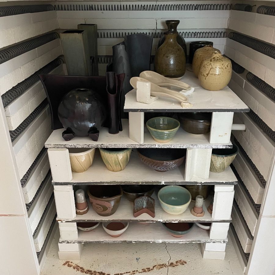 窯の中の作品